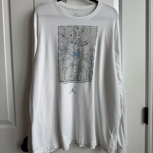 Nike Jordan UNC Tar Heels Basketball Court Tee XXL
